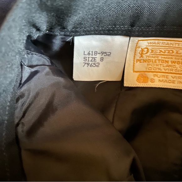 Pendleton Skirt Womens Small 27” Waist 100% Wool Pencil Pockets Secretary Black - Picture 12 of 12
